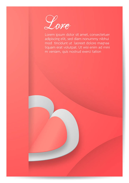 Greeting card with copy space for Valentine's day. Vector Design - ベクター画像