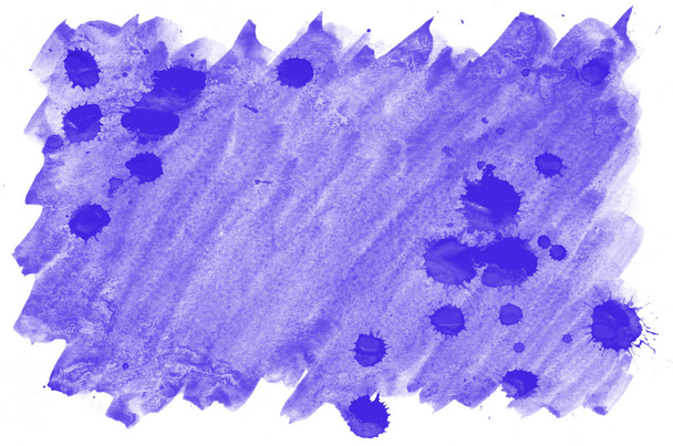 Kleurrijke violet aquarel natte kwast verf vloeibare achtergrond voor behang en visitekaartje. Aquarelle felle kleur abstracte hand getekende papieren textuur achtergrond levendige element voor web en print - Foto, afbeelding