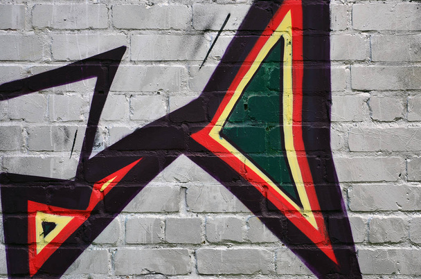 Imagen de fondo de la pared decorada con coloridos graffiti abstractos. Concepto de arte urbano
 - Foto, Imagen