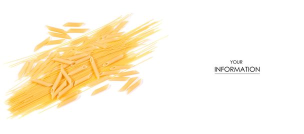 Macaroni of spaghetti feathers pattern - Foto, Imagen