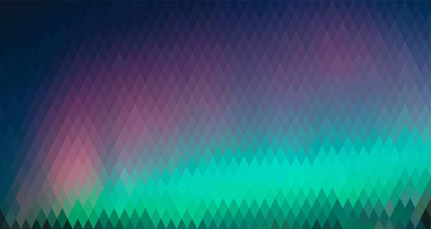Βόρειο σέλας, αφηρημένη πολύγωνο υπόβαθρο, από ρόμβος διαφορετικών χρωμάτων (οριζόντια μορφή) - Διάνυσμα, εικόνα