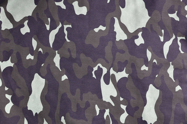 Textura de tela con un camuflaje pintado en colores del pantano. Imagen de fondo del ejército. Patrón textil de tela de camuflaje militar
 - Foto, Imagen