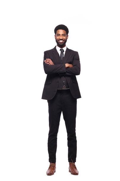 happy black man in front of a white background - Fotografie, Obrázek