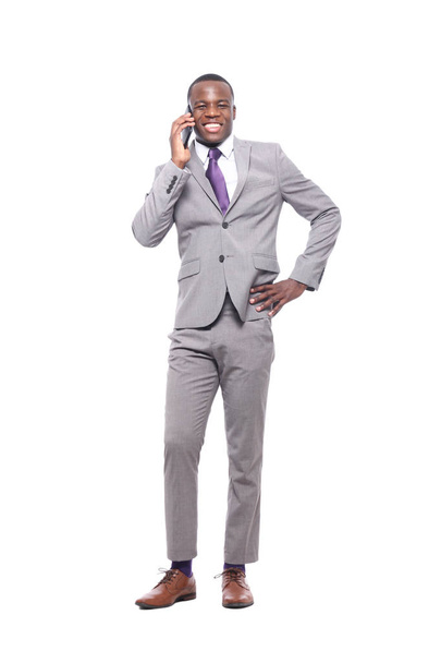 happy black man in front of a white background - Foto, immagini