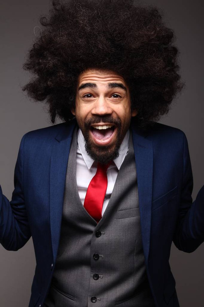 Portrait of a happy afro man - Fotó, kép