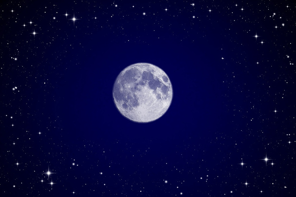 Vollmond am Nachthimmel - Foto, Bild