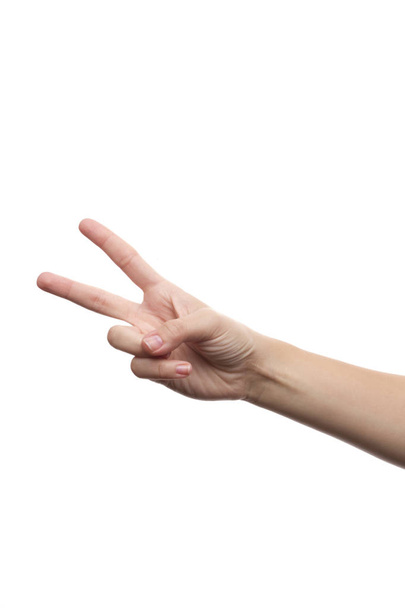 Hand showing two - Фото, изображение