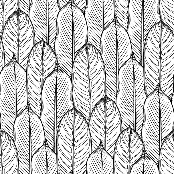 Graphic heliconia pattern - Vettoriali, immagini
