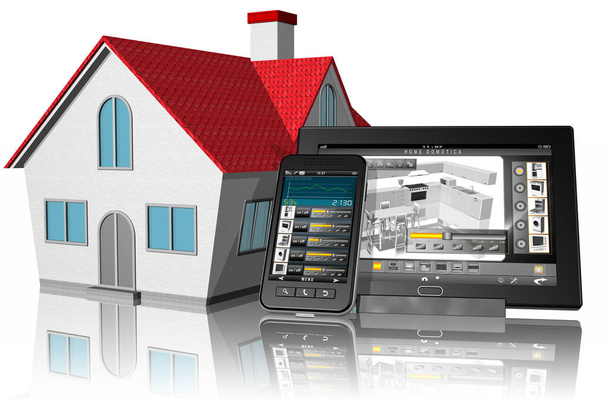 3D illustration. Home appliance application interface, home appliances and kitchen. - Photo, Image