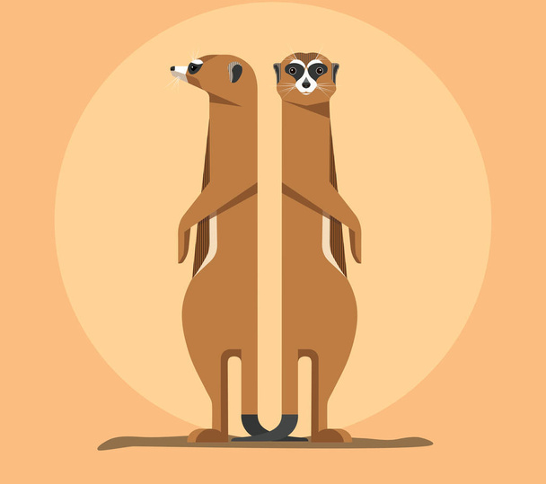 Los suricatas son los hijos del sol
 - Vector, imagen