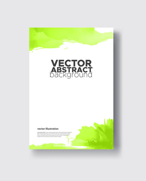 Elegant brochure template design ink brush element - Vector, imagen