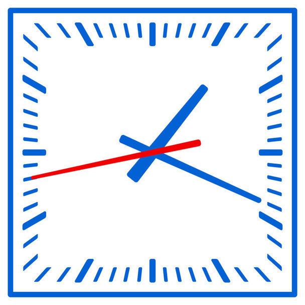 Square clock illustration - Vetor, Imagem