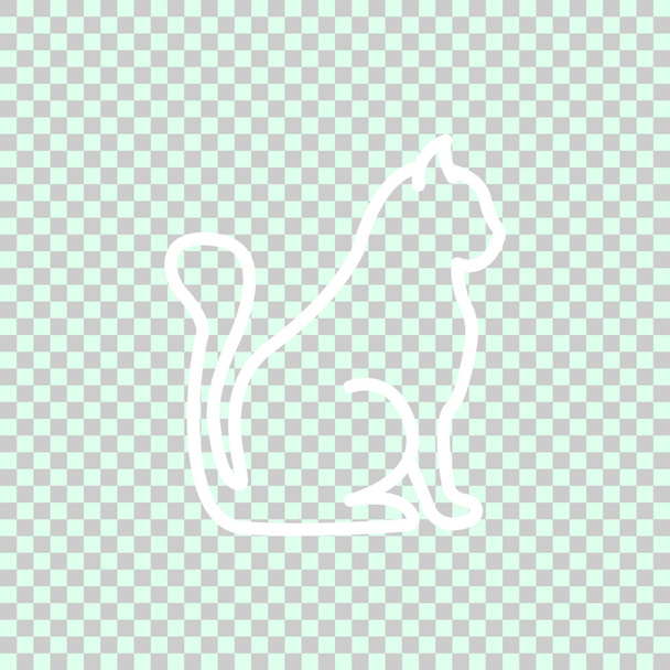 Симпатичная икона кота. Векторная иллюстрация
 - Вектор,изображение