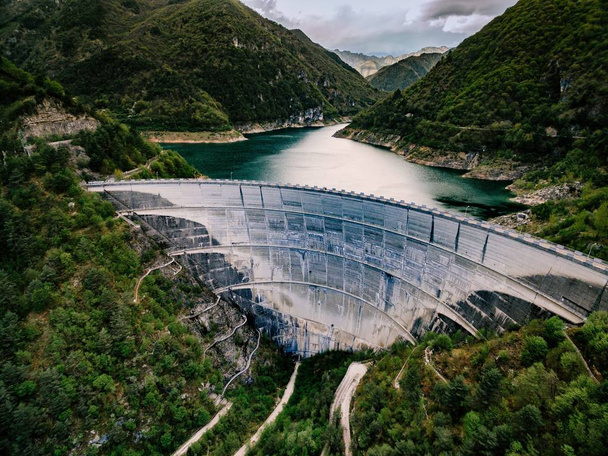 Valvestino Dam in Italy. Hydroelectric power plant. - Photo, Image