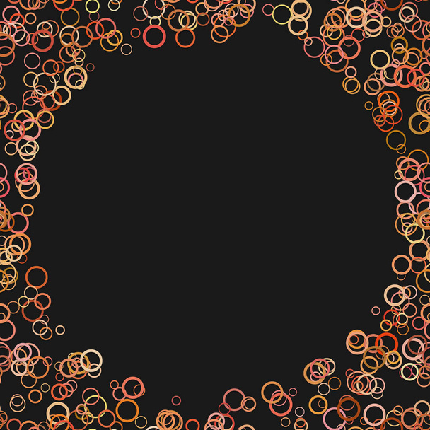 Abstraktní kruh náhodné pozadí - módní vektorový grafický design od kruhů na černém pozadí - Vektor, obrázek