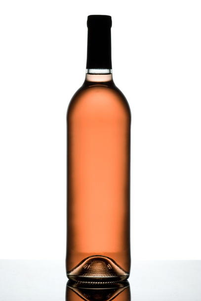 Botella vino rosa
. - Foto, Imagen