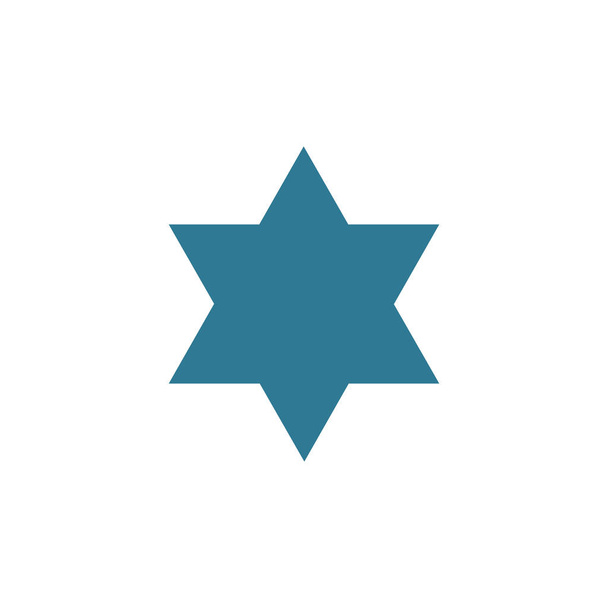 Αστέρι του Δαβίδ σχήμα εικονίδιο στην επίπεδη σχεδίαση - Διάνυσμα, εικόνα