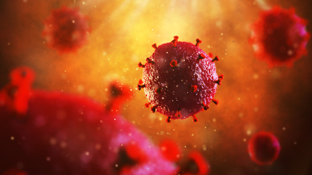 HIV virüsü 3D Illustration. Tıp kavramı - Fotoğraf, Görsel