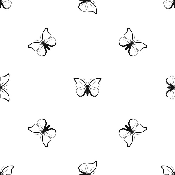 Butterfly pattern seamless black - Διάνυσμα, εικόνα