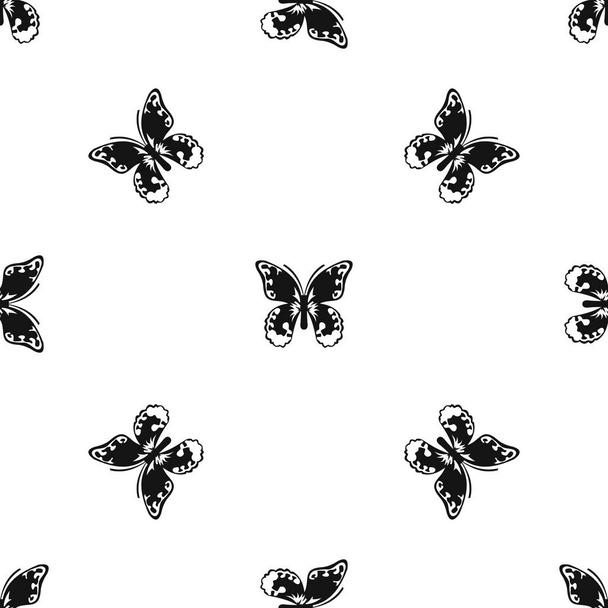 Butterfly pattern seamless black - Vektor, kép