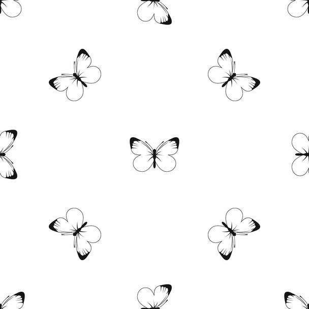 Butterfly pattern seamless black - Vettoriali, immagini