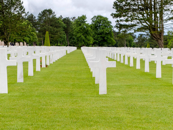 Amerikaanse Oorlogsbegraafplaats in Colleville sur Mer, Normandië - Foto, afbeelding