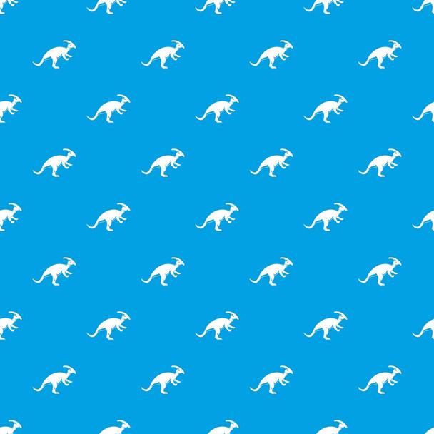 Parazavrolofus pattern seamless blue - Διάνυσμα, εικόνα