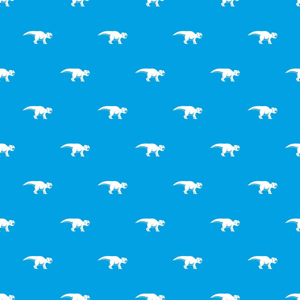 Ceratopsians dinosaur pattern seamless blue - Вектор, зображення
