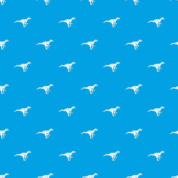 Ornithopod dinosaur pattern seamless blue - Διάνυσμα, εικόνα