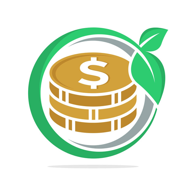 logo icon circle shape to the concept of financial investment business development - Vector, Image
