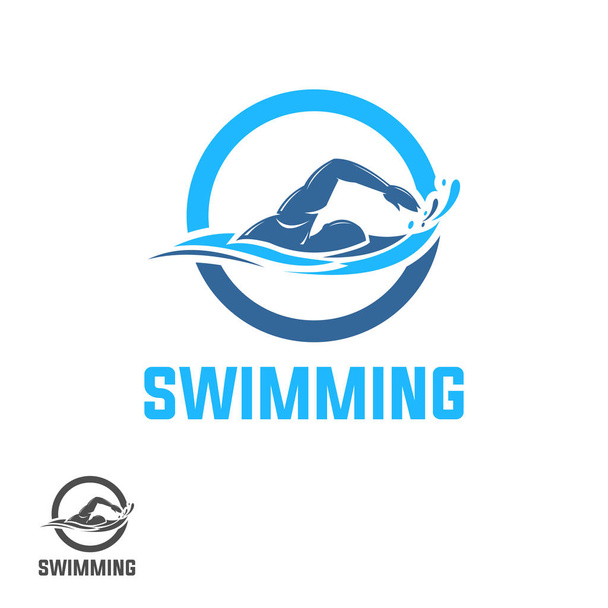 Κολυμπώντας αθλητισμός εικονίδιο για την εταιρεία σας - Διάνυσμα, εικόνα