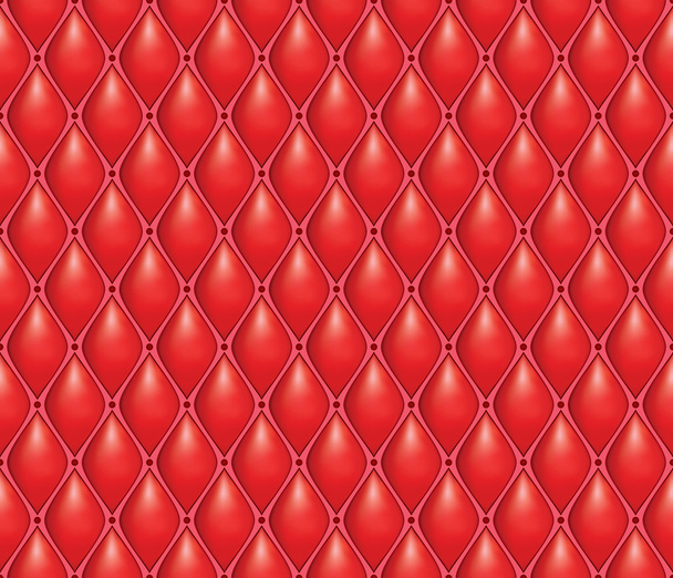 Volumetrische nahtlose Textur aus teurem roten Leder - Vektor, Bild
