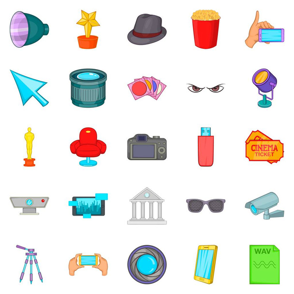 Watch icons set, cartoon style - Vector, Image