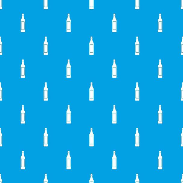Vinegar bottle pattern seamless blue - Vektör, Görsel
