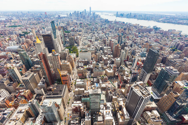 New York City - USA - 23. srpna 2017. Letecký pohled na jižním - Fotografie, Obrázek