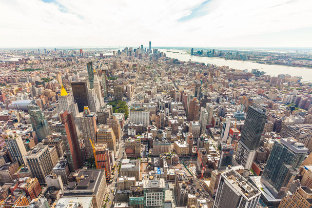 New York City - USA - 23. srpna 2017. Letecký pohled na jižním - Fotografie, Obrázek