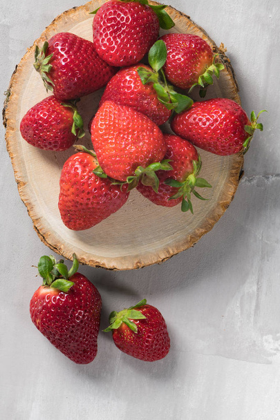 Fresh strawberries on background. - Photo, image