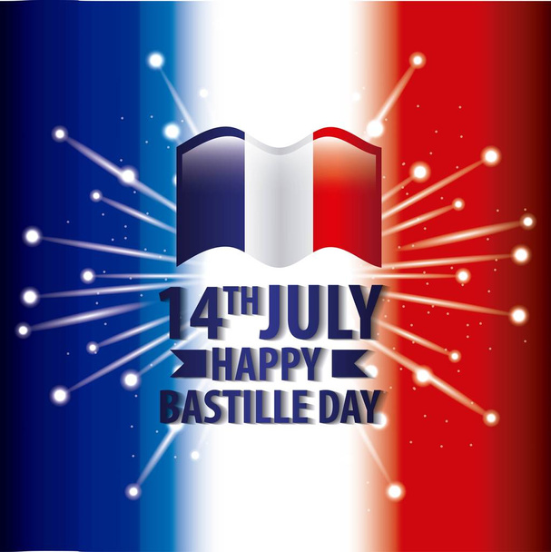 bastille day french celebration - Vector, Image