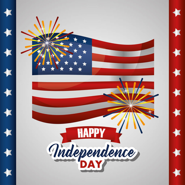 american independence day - Vetor, Imagem