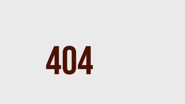 404 Fehlerseite Animation - Filmmaterial, Video