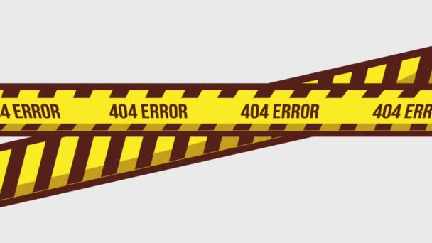Błąd 404 strona animacji - Materiał filmowy, wideo