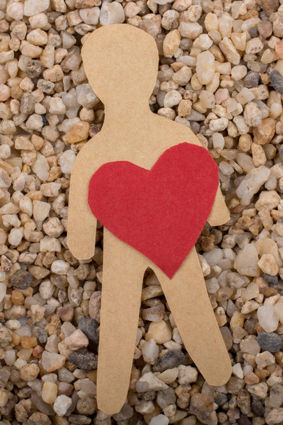 День святого Валентина формується на порваному папері як концепція любові. - Фото, зображення
