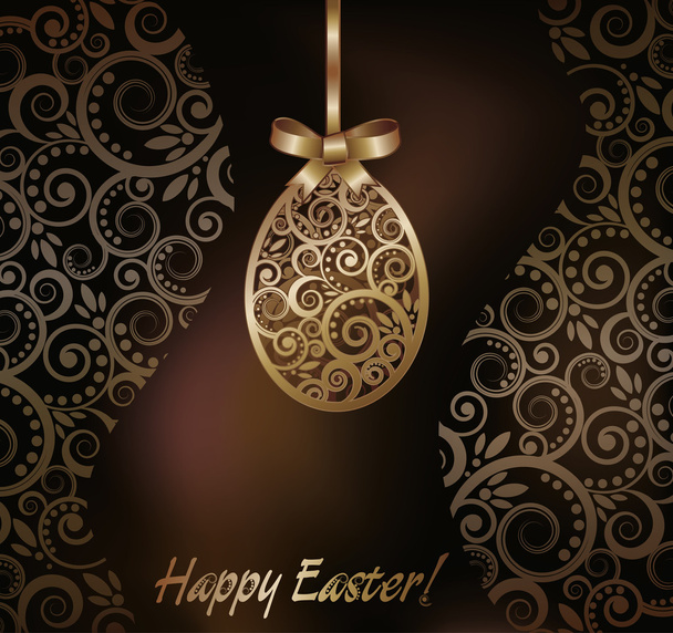 Happy Easter greeting card, vector illustration - ベクター画像