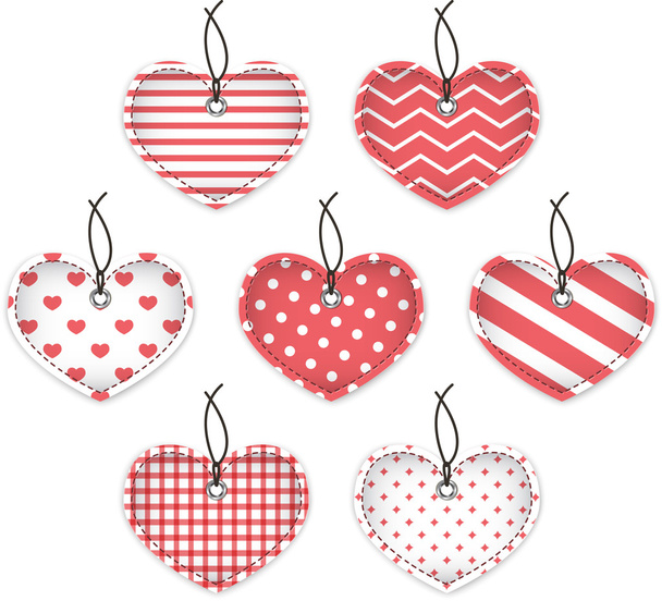 Pink textured hearts - Vettoriali, immagini