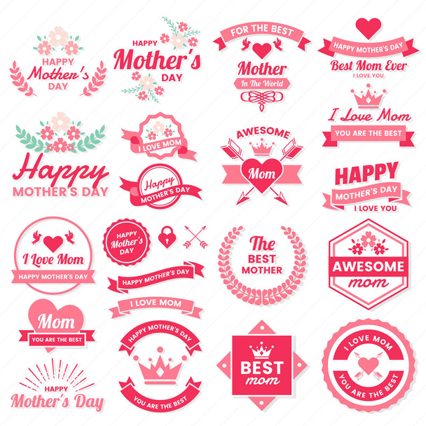 Étiquette vectorielle de fête des mères pour bannière, affiche, flyer
 - Vecteur, image