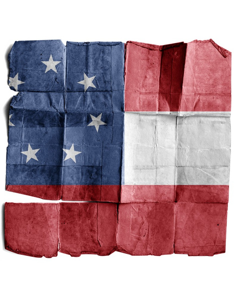 Pierwszy flagi narodowej armii konfederatów - Zdjęcie, obraz