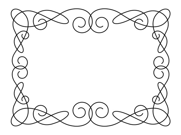 Kalligráfia díszítés díszítő keret - Vektor, kép