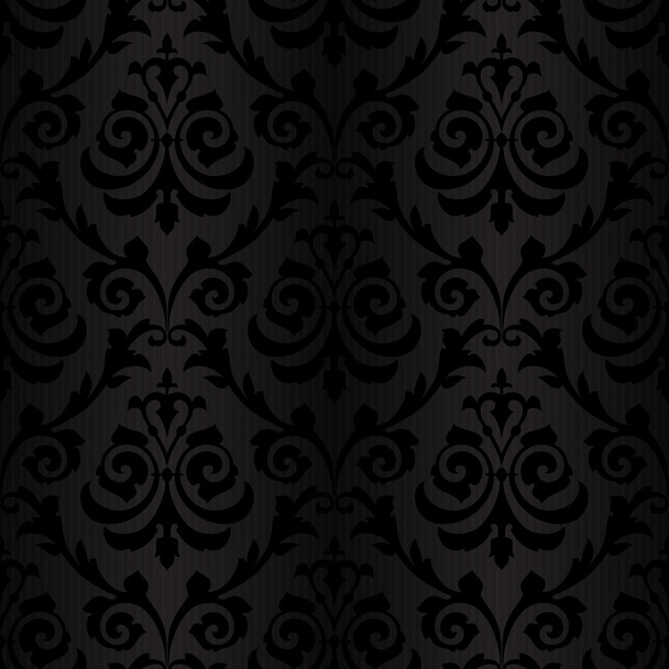 bezszwowe czarny Jedwabne tapety wzór - Wektor, obraz