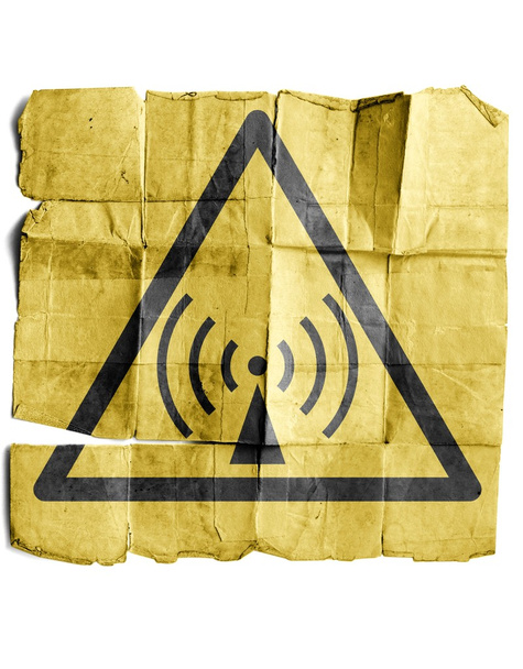 Radio waves hazard sign - Photo, Image