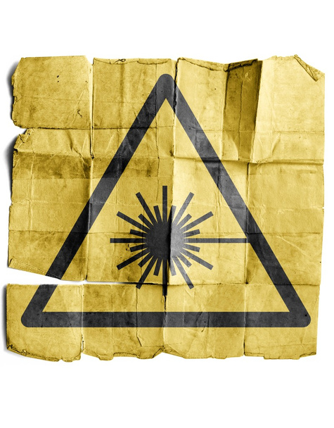symbool voor laser waarschuwingsbord - Foto, afbeelding